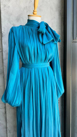 Aditya Tesettür Abiye - FioraofDress - tesettur - abiye - 44 - PETROL - hijab - evening - dress