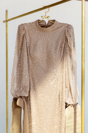 Alina Tesettür Abiye - FioraofDress - tesettur - abiye - 48 - GOLD - hijab - evening - dress