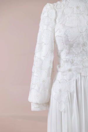 Alora Tesettür Abiye - FioraofDress - tesettur - abiye - Beyaz - 38 - hijab - evening - dress