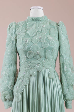 Alora Tesettür Abiye - FioraofDress - tesettur - abiye - mint yeşili - 38 - hijab - evening - dress