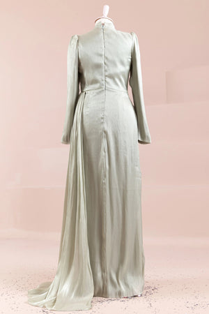 Amaris Tesettür Abiye - FioraofDress - tesettur - abiye - mint yeşili - 38 - hijab - evening - dress