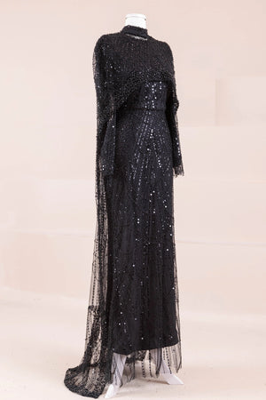 Arde Tesettür Abiye - FioraofDress - tesettur - abiye - SİYAH - 38 - hijab - evening - dress