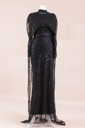 Arde Tesettür Abiye - FioraofDress - tesettur - abiye - SİYAH - 38 - hijab - evening - dress