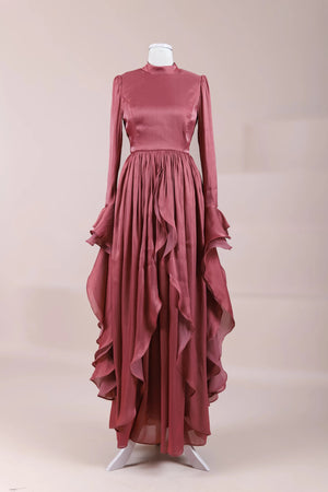 Aréa Tesettür Abiye - FioraofDress - tesettur - abiye - Berry - 38 - hijab - evening - dress