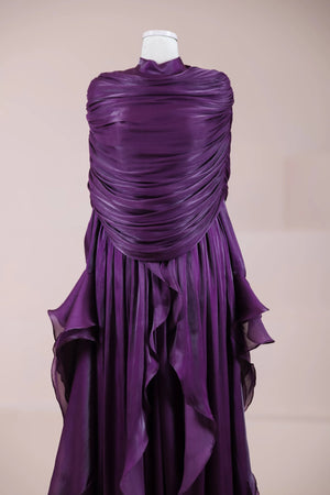 Aréa Tesettür Abiye - FioraofDress - tesettur - abiye - Ametist Moru - 38 - hijab - evening - dress