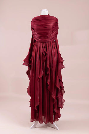 Aréa Tesettür Abiye - FioraofDress - tesettur - abiye - BORDO - 38 - hijab - evening - dress