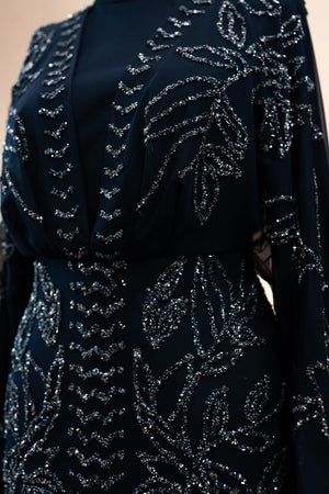 Asel Tesettür Abiye - FioraofDress - tesettur - abiye - LACİVERT - 38 - hijab - evening - dress