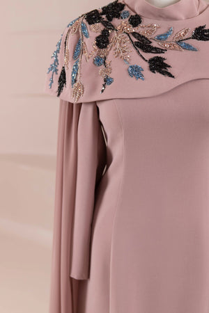 Asilta Tesettür Abiye - FioraofDress - tesettur - abiye - Gül Kurusu - 38 - hijab - evening - dress