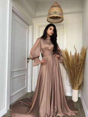 Aurora Tesettür Abiye - FioraofDress - tesettur - abiye - Morr - 36 - hijab - evening - dress