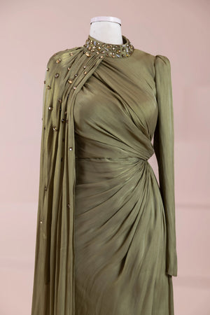 Aven Tesettür Abiye - FioraofDress - tesettur - abiye - Çimen yeşili - 38 - hijab - evening - dress