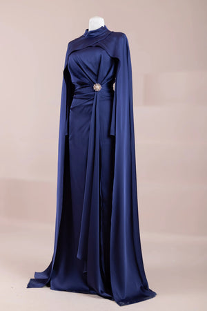 Ayza Tesettür Abiye - FioraofDress - tesettur - abiye - lacivert - 38 - hijab - evening - dress