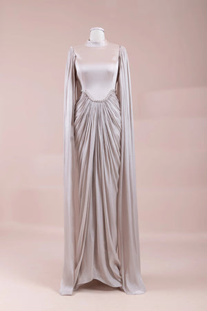 Belin Tesettür Abiye - FioraofDress - tesettur - abiye - BEJ - 36 - hijab - evening - dress