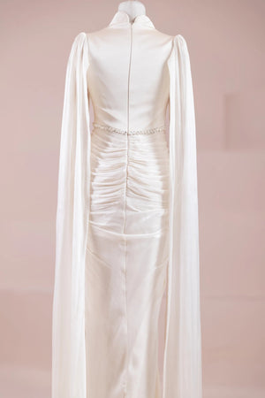 Belin Tesettür Abiye - FioraofDress - tesettur - abiye - krem - 36 - hijab - evening - dress