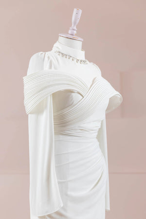 Charm Tesettür Abiye - FioraofDress - tesettur - abiye - Beyaz - 36 - hijab - evening - dress