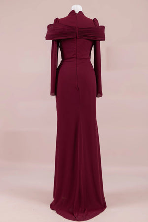 Charm Tesettür Abiye - FioraofDress - tesettur - abiye - BORDO - 36 - hijab - evening - dress