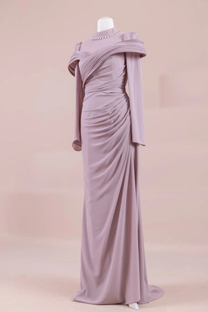 Charm Tesettür Abiye - FioraofDress - tesettur - abiye - Pudra - 36 - hijab - evening - dress