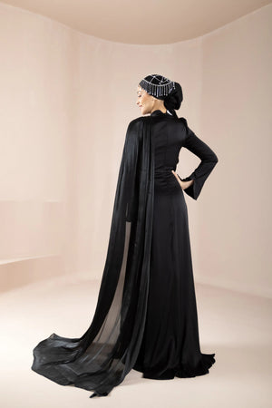 Daisy Tesettür Abiye - FioraofDress - tesettur - abiye - Siyahh - 36 - hijab - evening - dress