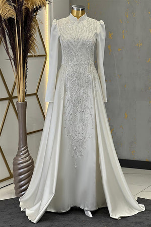 Damla Tesettür Abiye Ekru - FioraofDress - tesettur - abiye - 48 - hijab - evening - dress