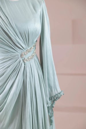 Dera Tesettür Abiye - FioraofDress - tesettur - abiye - mint yeşili - 38 - hijab - evening - dress