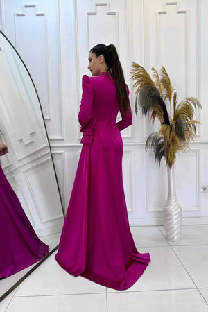 Dicle Tesettür Abiye - FioraofDress - tesettur - abiye - 48 - FUŞYA - hijab - evening - dress