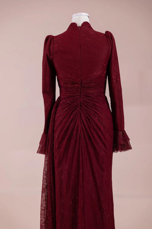 Dorey Tesettür Abiye - FioraofDress - tesettur - abiye - BORDO - 38 - hijab - evening - dress
