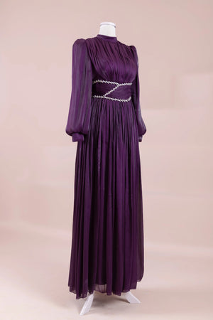 Elin Tesettür Abiye - FioraofDress - tesettur - abiye - Ametist Moru - 38 - hijab - evening - dress