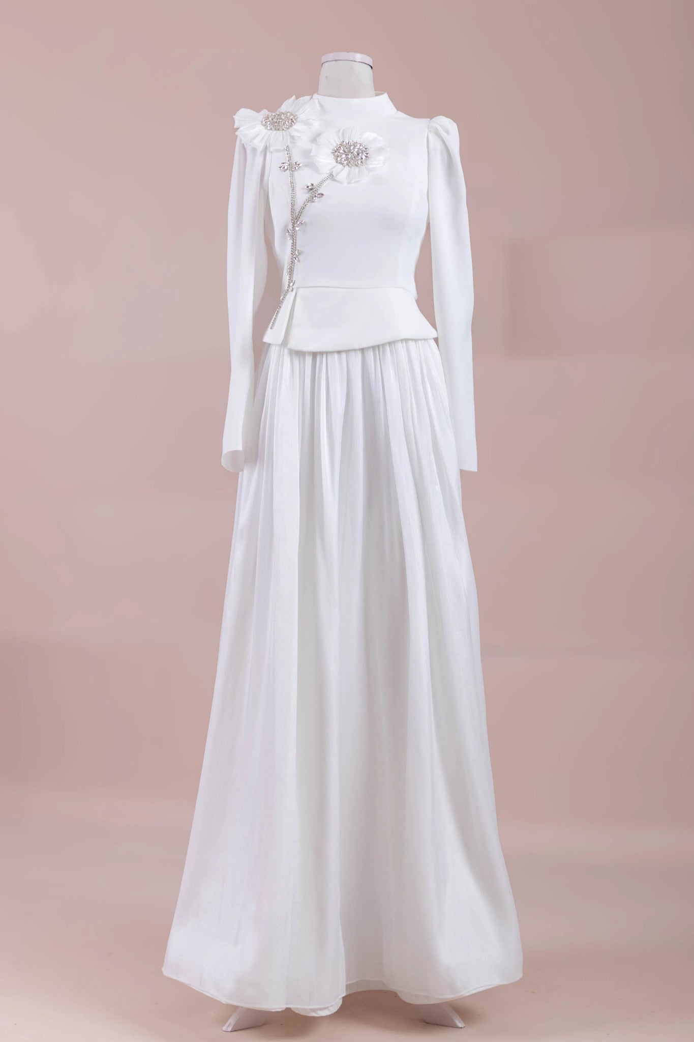 Elya Tesettür Abiye - FioraofDress - tesettur - abiye - Beyaz - 38 - hijab - evening - dress