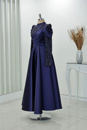 Endam Tesettür Abiye - FioraofDress - tesettur - abiye - 52 - lacivert - hijab - evening - dress