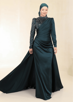 Ester Tesettür Abiye - FioraofDress - tesettur - abiye - 44 - zümrüt - hijab - evening - dress