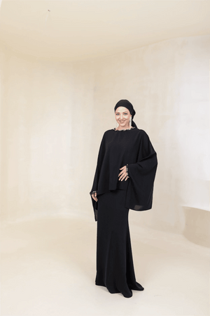 Eveline Tesettür Abiye - FioraofDress - tesettur - abiye - 44 - Siyahh - hijab - evening - dress