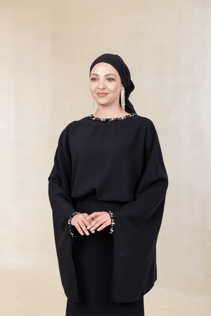 Eveline Tesettür Abiye - FioraofDress - tesettur - abiye - 44 - Siyahh - hijab - evening - dress