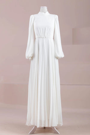 Eyla Tesettür Abiye - FioraofDress - tesettur - abiye - Beyaz - 36 - hijab - evening - dress