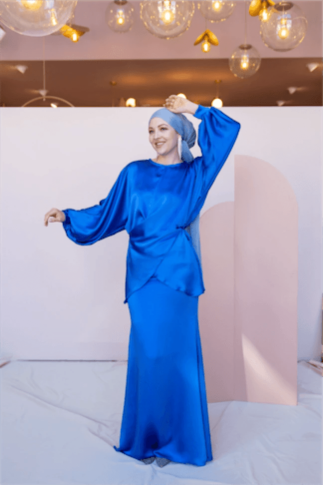 Felicita Tesettür Abiye - FioraofDress - tesettur - abiye - 44 - Mavii - hijab - evening - dress