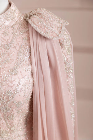 Glam Tesettür Abiye - FioraofDress - tesettur - abiye - Pudra - 38 - hijab - evening - dress