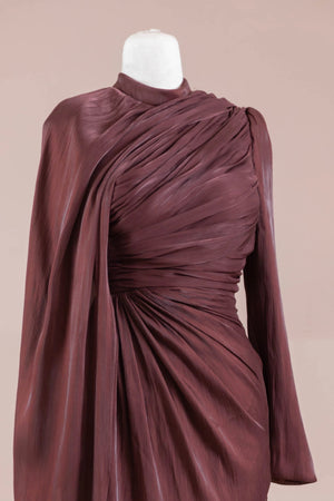 Glory Sade Tesettür Abiye - FioraofDress - tesettur - abiye - bery burgundy - 38 - hijab - evening - dress