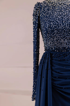 Lamis Tesettür Abiye - FioraofDress - tesettur - abiye - lacivert - 38 - hijab - evening - dress