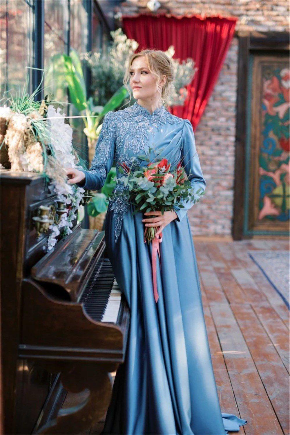 Lara Tesettür Abiye Roza - FioraofDress - tesettur - abiye - 52 - hijab - evening - dress