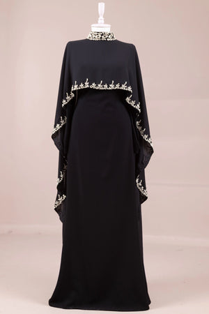 Layali Tesettür Abiye - FioraofDress - tesettur - abiye - SİYAH - 40 - hijab - evening - dress