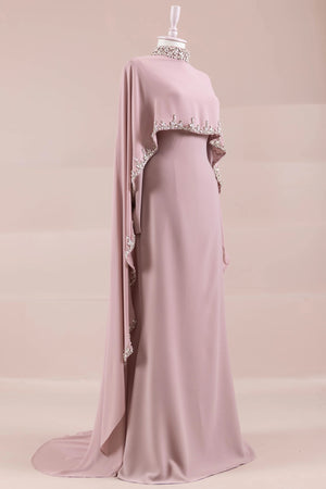 Layali Tesettür Abiye - FioraofDress - tesettur - abiye - Pudra - 40 - hijab - evening - dress