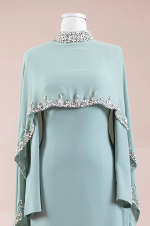 Layali Tesettür Abiye - FioraofDress - tesettur - abiye - OKYANUS MİNT - 40 - hijab - evening - dress