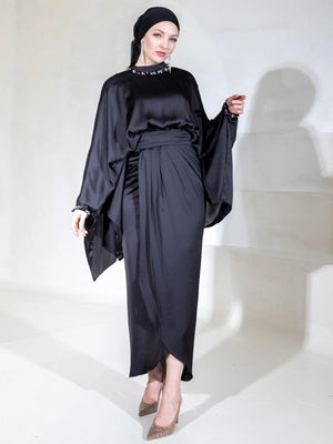 Layla Tesettür Abiye - FioraofDress - tesettur - abiye - 44 - Siyahh - hijab - evening - dress