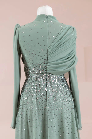 Levia Tesettür Abiye - FioraofDress - tesettur - abiye - mint - 36 - hijab - evening - dress