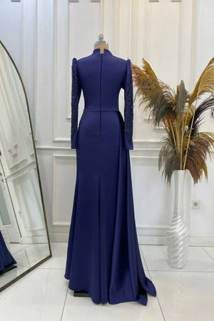 Leyla Tesettür Abiye - FioraofDress - tesettur - abiye - lacivert - 38 - hijab - evening - dress