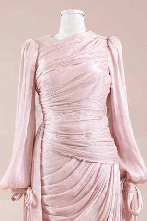 Lotus Tesettür Abiye - FioraofDress - tesettur - abiye - Toz pembe - 38 - hijab - evening - dress