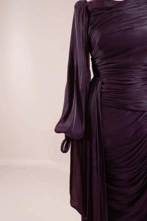 Lotus Tesettür Abiye - FioraofDress - tesettur - abiye - Ametist Moru - 38 - hijab - evening - dress