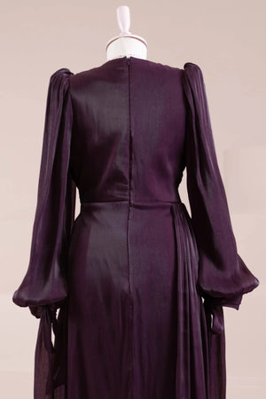 Lotus Tesettür Abiye - FioraofDress - tesettur - abiye - Ametist Moru - 38 - hijab - evening - dress