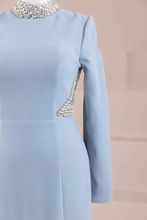 Lunza Tesettür Abiye - FioraofDress - tesettur - abiye - bebe - mavisi - 38 - hijab - evening - dress