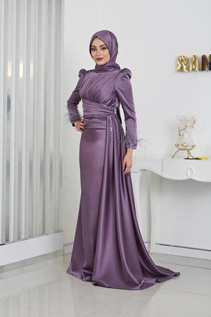 Merinette Tesettür Abiye - FioraofDress - tesettur - abiye - 44 - bronze - hijab - evening - dress