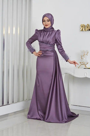 Merinette Tesettür Abiye - FioraofDress - tesettur - abiye - 44 - bronze - hijab - evening - dress