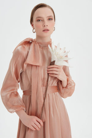 Meva Abiye - FioraofDress - tesettur - abiye - 42 - Bakır - hijab - evening - dress